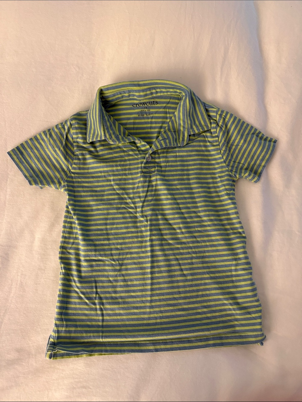 LIMITED EDITION J. CREW CREWCUTS SHORT SLEEVE BOYS POLO SHIRT SIZE SMALL (6-7)